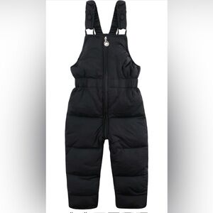 Kids Baby Black Snow Bib Puffer Overalls 9-12 m